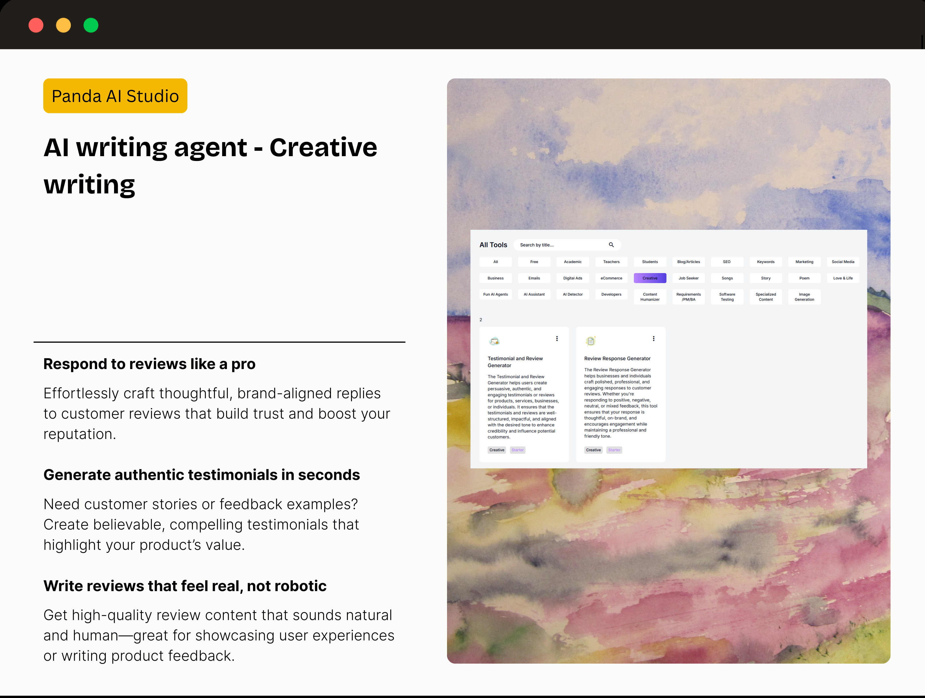 panda ai tab creative